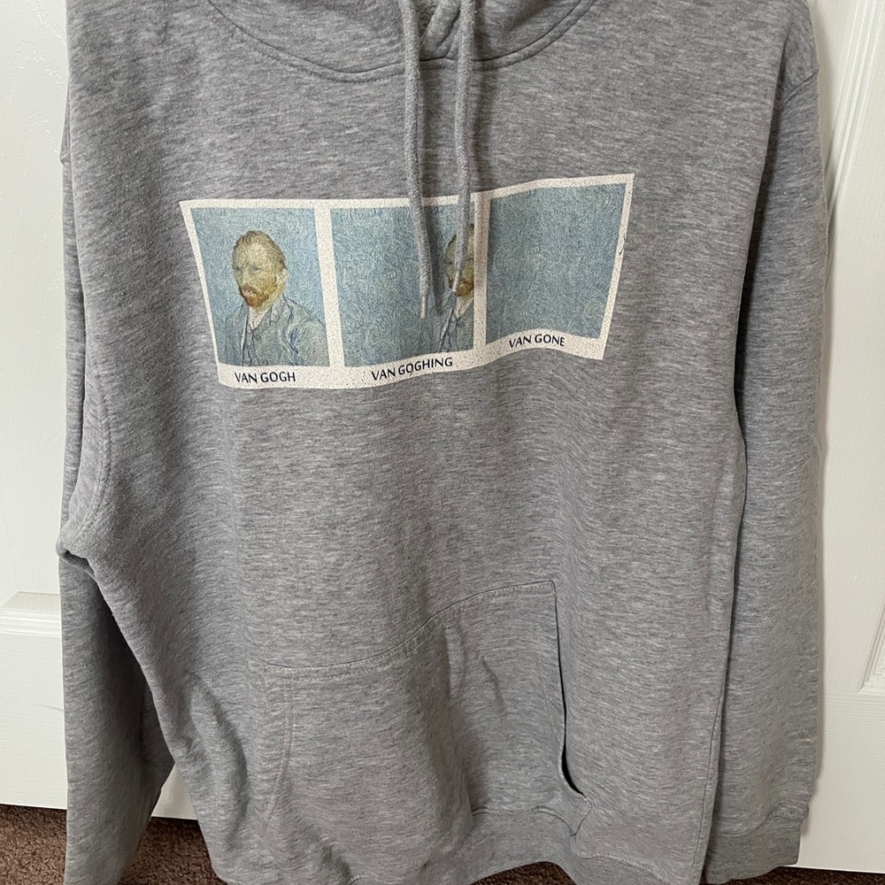 Gray Graphic Van Gogh Hoodie